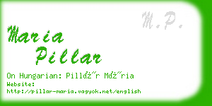 maria pillar business card